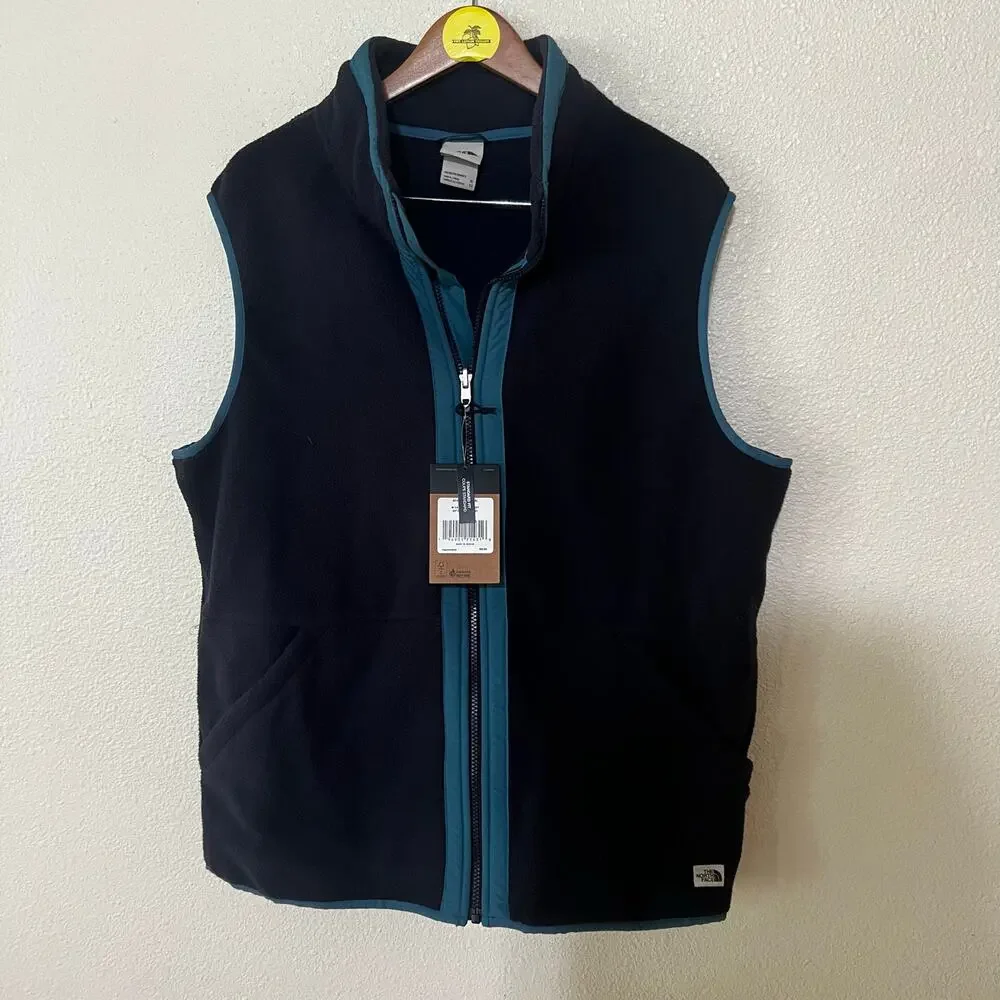The North Face Navy Blue Standard Fit Carbondale Fleece Vest NEW MENS XL